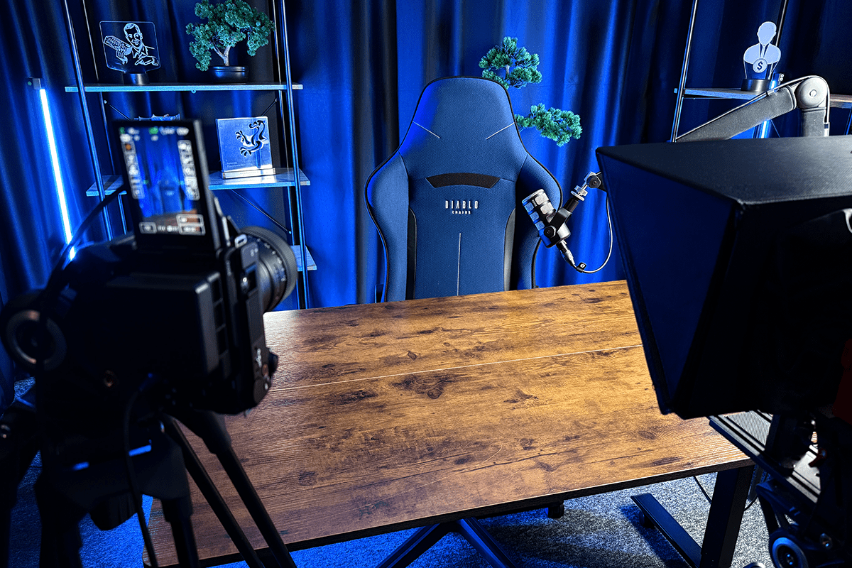 Studio nagraniowe Gdańsk — 3 kamery, mikrofony Rode, oświetlenie LED | Michał Antczak